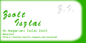 zsolt iszlai business card